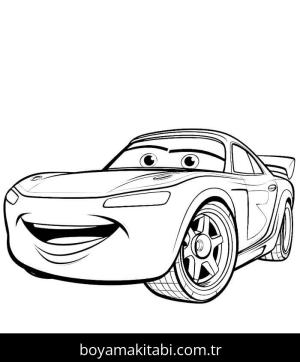 Şimşek McQueen boyama sayfası – okul öncesi, evde etkinlik