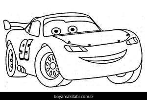 Şimşek McQueen boyama sayfası – eğlenceli etkinlik, el becerilerini geliştirir