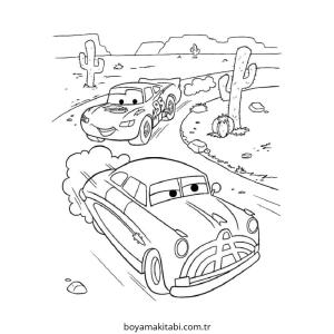 Şimşek McQueen boyama sayfası – boyama çalışması, yaratıcılığı geliştirir