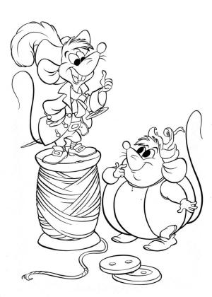 Sindirella boyama sayfası,  coloring page, Gus ve Jack Sindirella’da, 