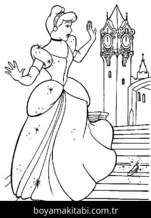 Sindirella boyama sayfası – renkli çizimler, okul öncesi