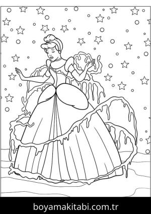 Sindirella boyama sayfası – eğitici aktivite, yaratıcılık