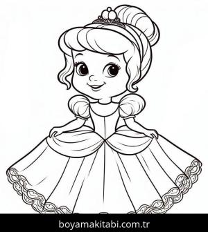 Sindirella boyama sayfası – boyama etkinliği, çocuk aktivitesi