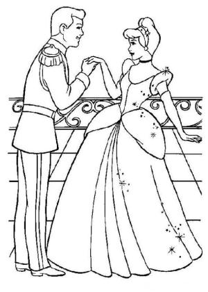 Sindirella boyama sayfası,  coloring page, Sindirella ve Prens, 