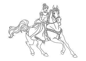 Sindirella boyama sayfası,  coloring page, Sindirella Ata Binmek, 