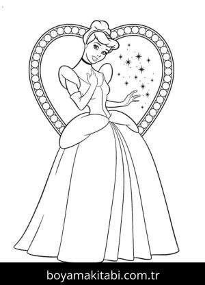 Sindirella boyama sayfası – okul öncesi, evde etkinlik