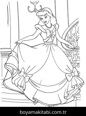 Sindirella boyama sayfası – çocuk aktivitesi, PDF indir