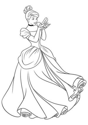 Sindirella boyama sayfası,  coloring page, Sindirella ayakkabı Ile, 