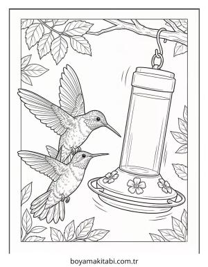 Sinek Kuşu Boyama