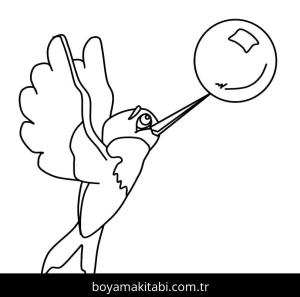 Sinek Kuşu boyama sayfası – boyama çalışması, yaratıcılığı geliştirir