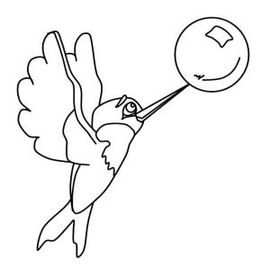 Sinek Kuşu boyama sayfası,  coloring page, Sevimli Sinek Kuşu Ücretsiz, 