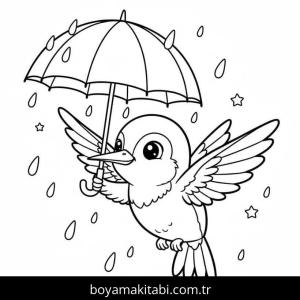 Sinek Kuşu boyama sayfası – okul öncesi, evde etkinlik