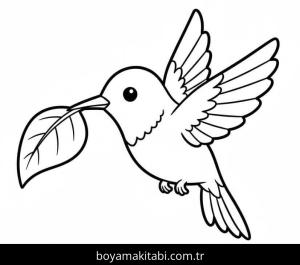 Sinek Kuşu boyama sayfası – yaratıcılık, eğlenceli etkinlik
