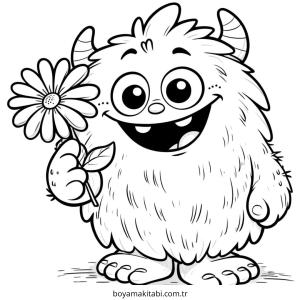 Şirin Canavar boyama sayfası – sanatsal çalışma, çocuklar için