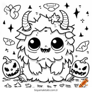 Şirin Canavar boyama sayfası – boyama etkinliği, çocuk aktivitesi