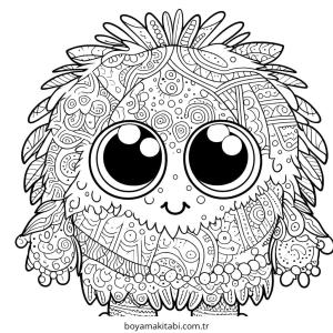 Şirin Canavar boyama sayfası – okul öncesi, evde etkinlik