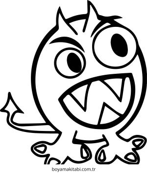 Şirin Canavar boyama sayfası – sanatsal çalışma, çocuklar için