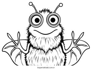 Şirin Canavar boyama sayfası – boyama çalışması, yaratıcılığı geliştirir