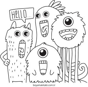 Şirin Canavar boyama sayfası – ücretsiz yazdır, boyama etkinliği