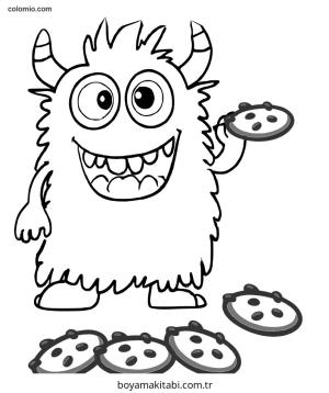 Şirin Canavar boyama sayfası – evde etkinlik, ücretsiz yazdır