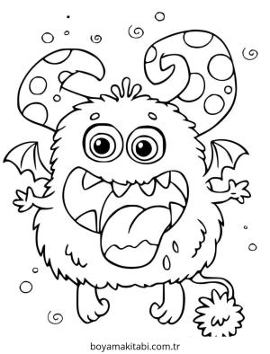 Şirin Canavar boyama sayfası – evde etkinlik, ücretsiz yazdır