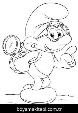 Şirinler boyama sayfası – okul öncesi, evde etkinlik