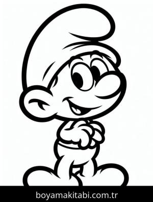 Şirinler boyama sayfası – PDF indir, sevimli karakter