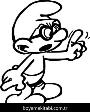 Şirinler boyama sayfası – eğlenceli etkinlik, el becerilerini geliştirir