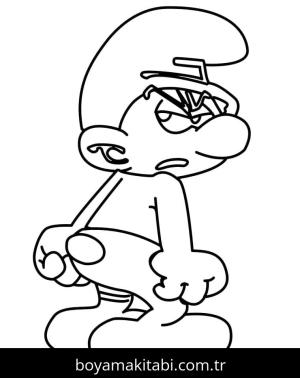 Şirinler boyama sayfası – PDF indir, sevimli karakter