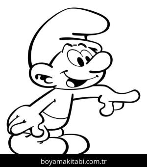 Şirinler boyama sayfası – kolay boyama, eğitici aktivite