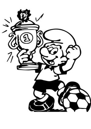 Şirinler boyama sayfası,  coloring page, Futbolda Şirin Kazandı, 