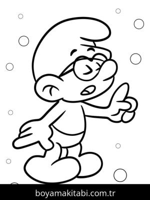 Şirinler boyama sayfası – çocuk aktivitesi, PDF indir