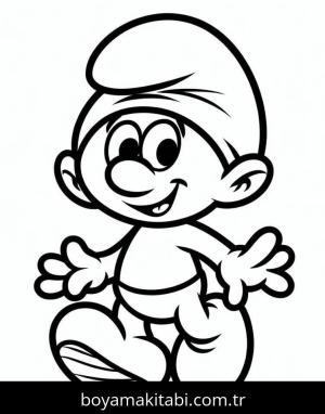 Şirinler boyama sayfası – eğitici aktivite, yaratıcılık