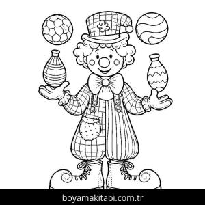 Sirk boyama sayfası – çocuklar için, çizgi film temalı