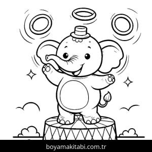 Sirk boyama sayfası – okul öncesi, evde etkinlik