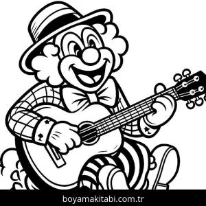 Sirk boyama sayfası – çocuk aktivitesi, PDF indir