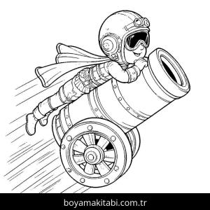 Sirk boyama sayfası – PDF indir, sevimli karakter