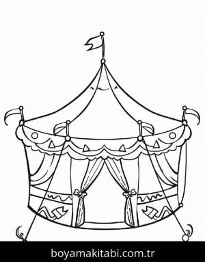 Sirk boyama sayfası – boyama çalışması, yaratıcılığı geliştirir