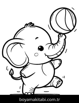 Sirk boyama sayfası – çocuk aktivitesi, PDF indir