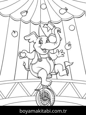 Sirk boyama sayfası – boyama çalışması, yaratıcılığı geliştirir