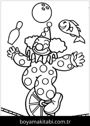 Sirk boyama sayfası – okul öncesi, evde etkinlik