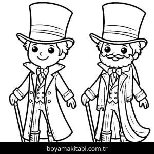 Sirk boyama sayfası – sanatsal çalışma, çocuklar için