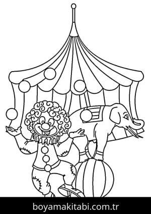 Sirk boyama sayfası – eğitici aktivite, yaratıcılık