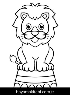 Sirk boyama sayfası – sevimli karakter, sanatsal çalışma