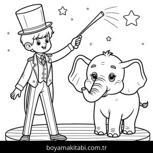 Sirk boyama sayfası – ücretsiz yazdır, boyama etkinliği