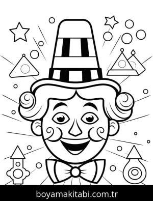 Sirk boyama sayfası – eğitici aktivite, yaratıcılık