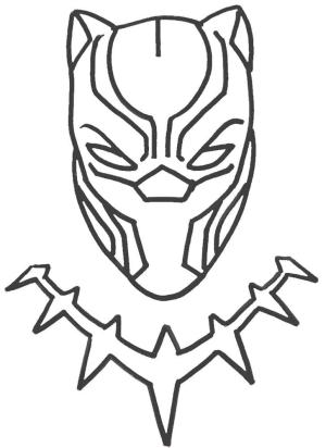 Kara Panter (Black Panther) boyama sayfası,  coloring page, Kara Panter Maskesi, 