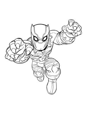 Kara Panter (Black Panther) boyama sayfası,  coloring page, Kara Panter Chibi, 