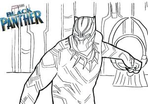 Kara Panter (Black Panther) boyama sayfası,  coloring page, Black Panther In Marvel, 