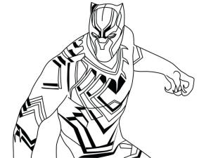 Kara Panter (Black Panther) boyama sayfası,  coloring page, Güçlü Kara Panter, 